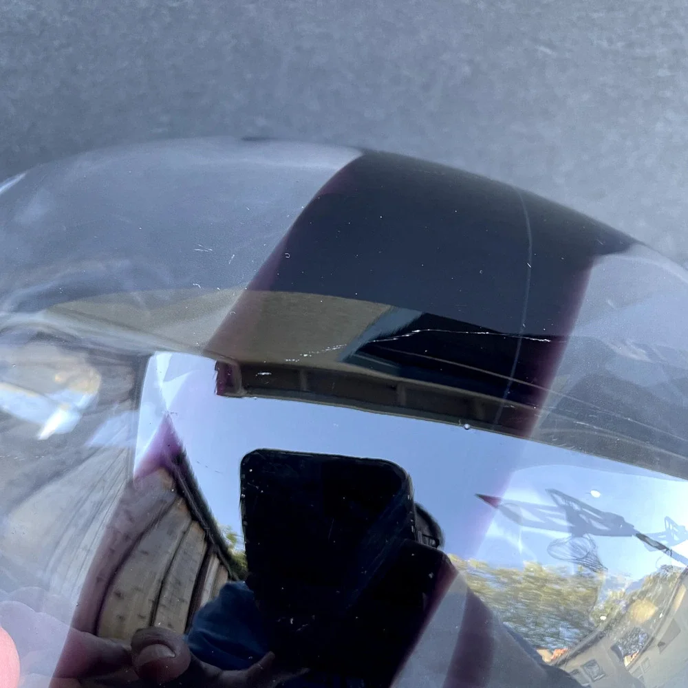 Bjorn Ronnquist Art Handblown Mauve/Purple Glass Egg Ikea 2001